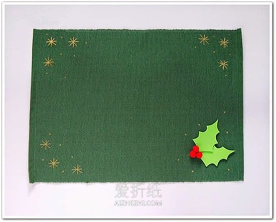简单圣诞餐布的制作方法- www.aizhezhi.com