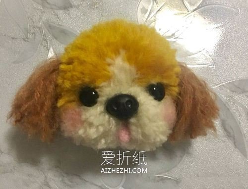 用毛线做毛绒狗玩偶的方法- www.aizhezhi.com