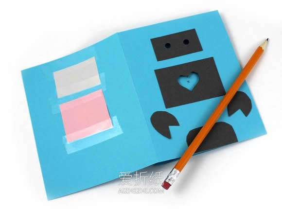 创意情人节卡片DIY-心跳的机器人- www.aizhezhi.com