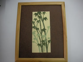 折纸竹子制作漂亮贴画的方法图解
