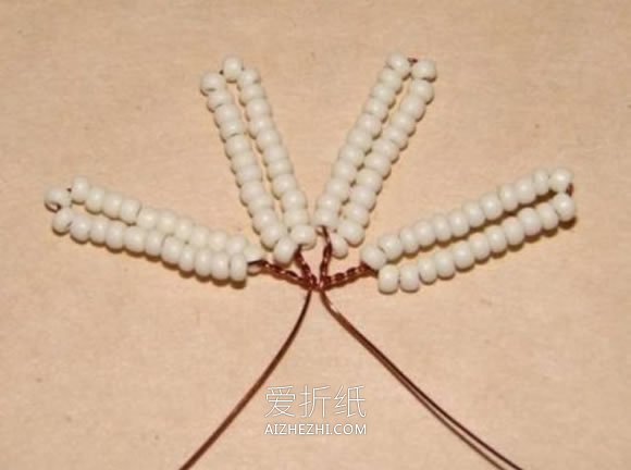 串珠玫瑰花的制作方法图解- www.aizhezhi.com