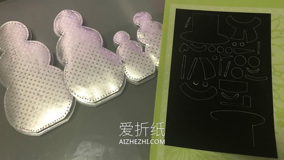卡纸手工制作雪人一家的方法- www.aizhezhi.com