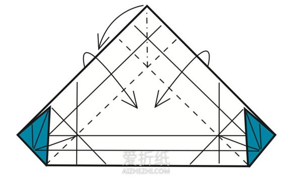 折纸三角形纸盒图解- www.aizhezhi.com