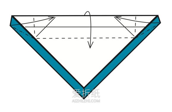 折纸三角形纸盒图解- www.aizhezhi.com