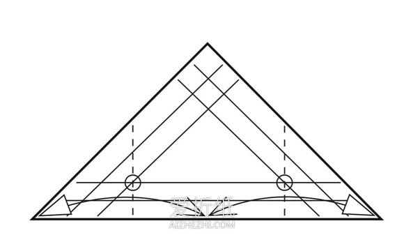 折纸三角形纸盒图解- www.aizhezhi.com