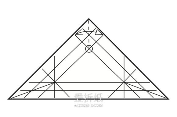 折纸三角形纸盒图解- www.aizhezhi.com