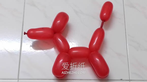 气球造型狗的教程图解- www.aizhezhi.com