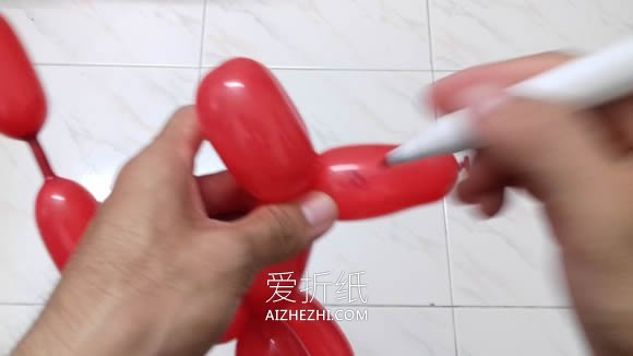 气球造型狗的教程图解- www.aizhezhi.com