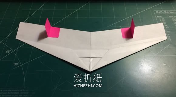 折纸隐形战斗机的方法图解- www.aizhezhi.com