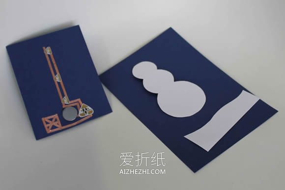 发光雪人贺卡手工制作教程- www.aizhezhi.com