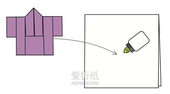 折纸制作和服卡片的方法图解- www.aizhezhi.com