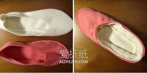 用不织布制作秋冬居家鞋的方法- www.aizhezhi.com