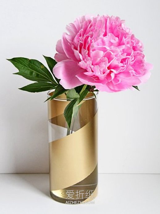 玻璃杯喷漆制作精美花瓶的方法- www.aizhezhi.com