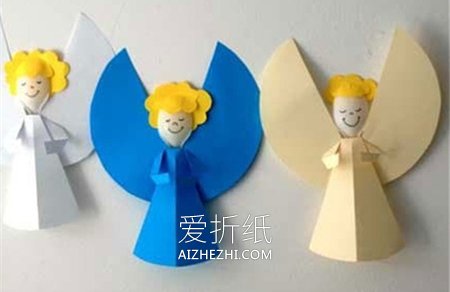 儿童简单手工制作圣诞天使的方法- www.aizhezhi.com
