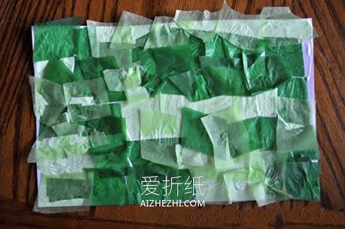 圣诞树纸贴画手工制作- www.aizhezhi.com