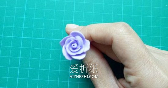 超轻粘土玫瑰花的制作方法- www.aizhezhi.com