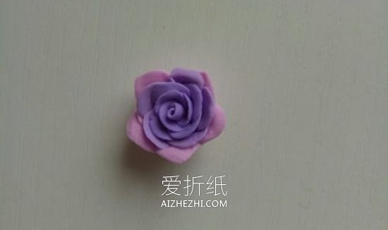 超轻粘土玫瑰花的制作方法- www.aizhezhi.com