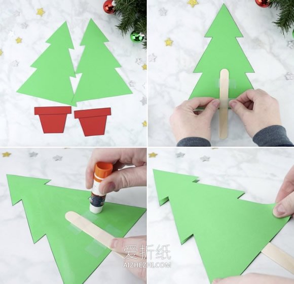 适合孩子的简单圣诞树做法- www.aizhezhi.com