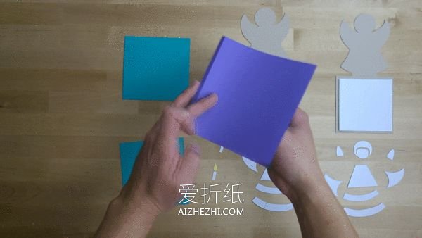 圣诞节弹出天使贺卡的制作方法- www.aizhezhi.com