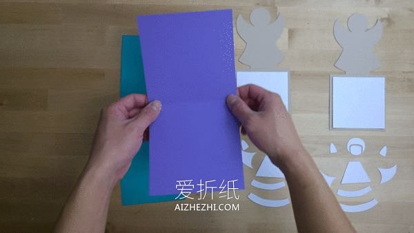 圣诞节弹出天使贺卡的制作方法- www.aizhezhi.com