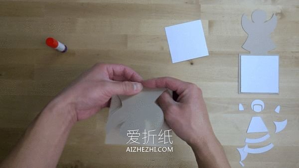 圣诞节弹出天使贺卡的制作方法- www.aizhezhi.com