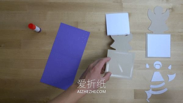 圣诞节弹出天使贺卡的制作方法- www.aizhezhi.com