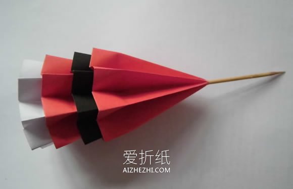 复杂立体圣诞老人的折法图解- www.aizhezhi.com