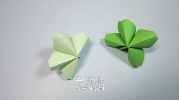 简单四叶草折纸教程- www.aizhezhi.com