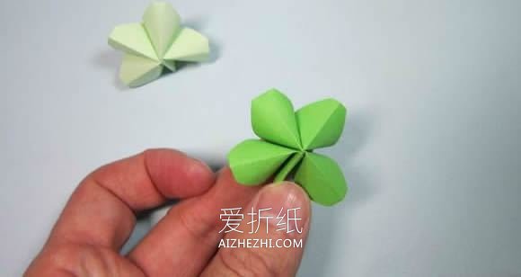 简单四叶草折纸教程- www.aizhezhi.com