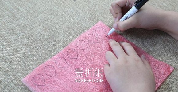 泡沫纸玫瑰花的手工制作方法- www.aizhezhi.com