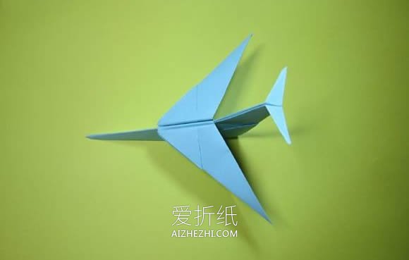 简单组合式战斗机的折纸方法- www.aizhezhi.com