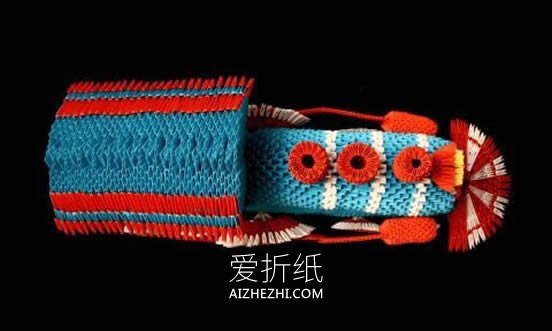 超难的三角插火车模型制作详细步骤图解- www.aizhezhi.com