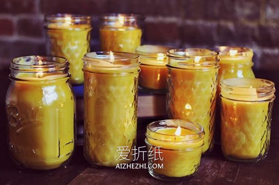 用罐头瓶做漂亮烛台的方法- www.aizhezhi.com