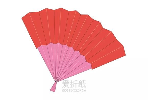 简单折纸扇的方法图解- www.aizhezhi.com