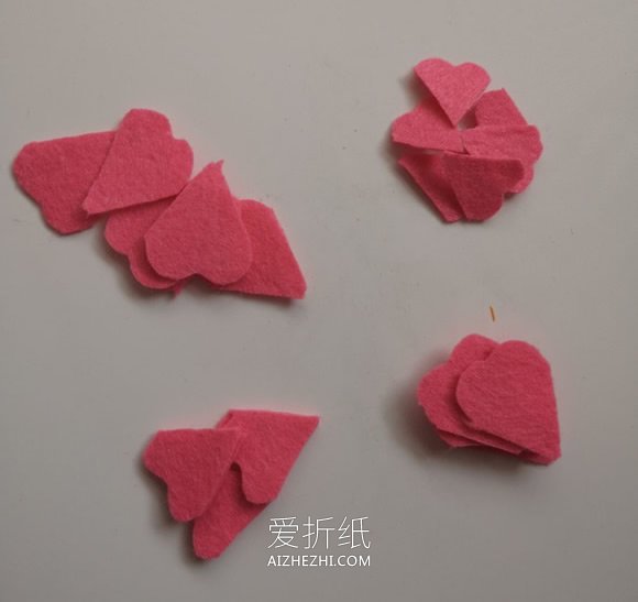 不织布玫瑰花的制作方法- www.aizhezhi.com