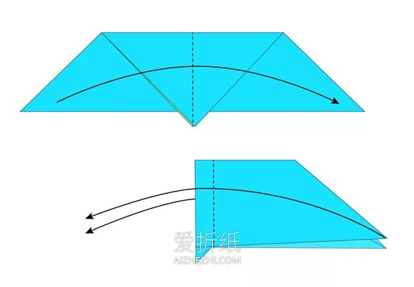 简单蝙蝠飞机的折法图解- www.aizhezhi.com