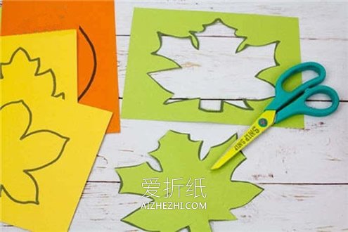 简单又有创意的树叶贺卡制作方法- www.aizhezhi.com