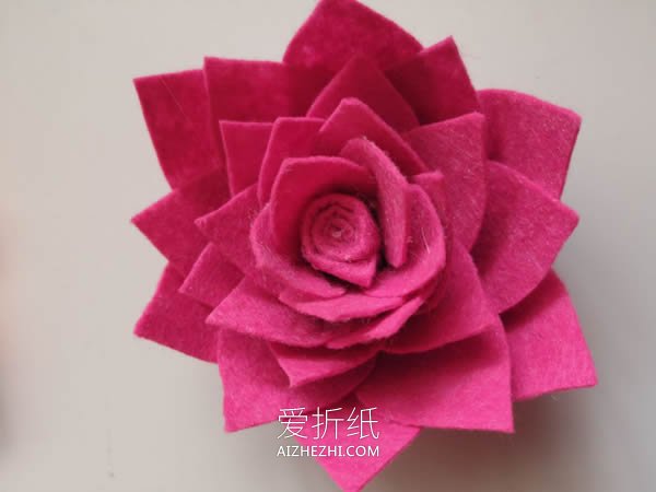 不织布莲花的制作方法图解- www.aizhezhi.com