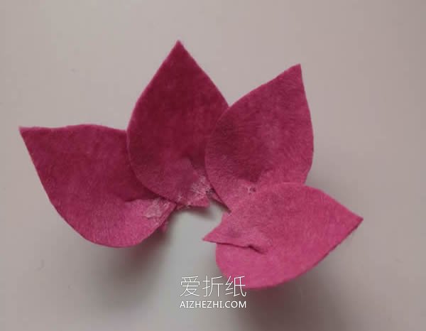 不织布莲花的制作方法图解- www.aizhezhi.com