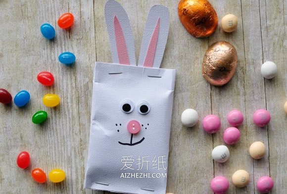 用卡纸做兔子糖果袋的方法- www.aizhezhi.com