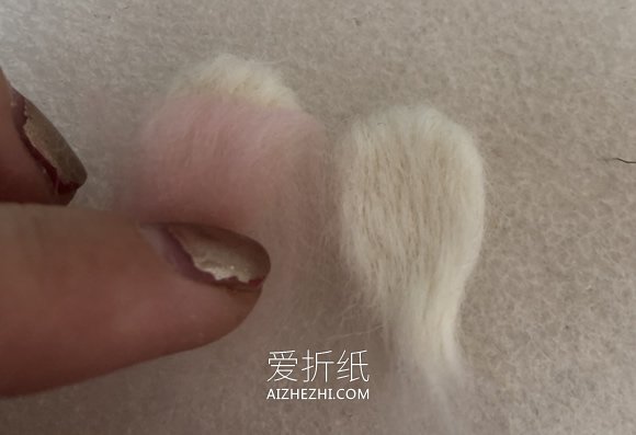 羊毛毡兔子的制作步骤图解- www.aizhezhi.com