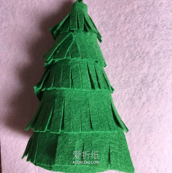 迷你布艺圣诞树的制作方法- www.aizhezhi.com