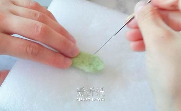 羊毛毡多肉植物盆栽的制作方法- www.aizhezhi.com