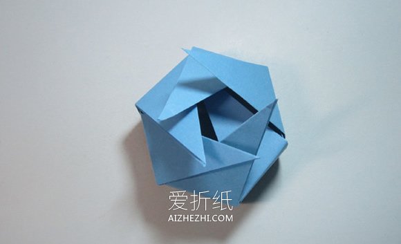 折纸六角形礼品盒的步骤图解- www.aizhezhi.com