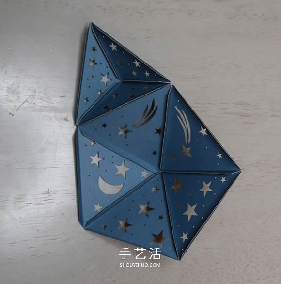 自制二十面体星光投影灯的方法教程- www.aizhezhi.com