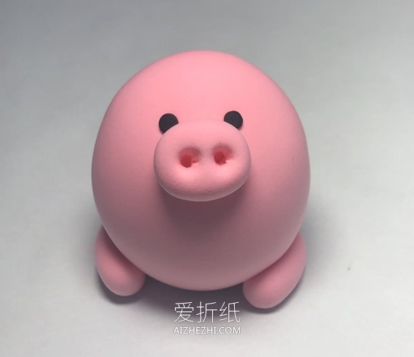 粘土小猪的制作方法- www.aizhezhi.com