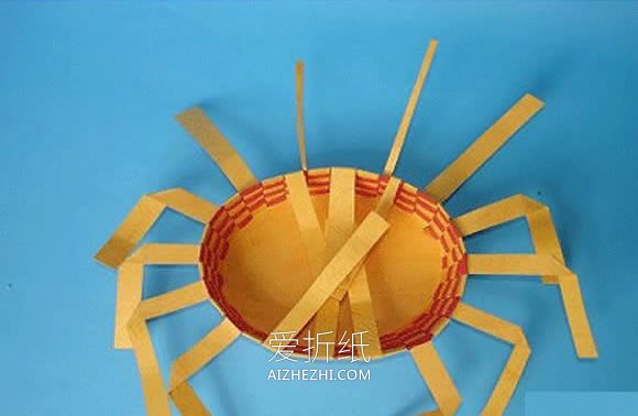 怎么用卡纸做立体螃蟹的方法图解- www.aizhezhi.com