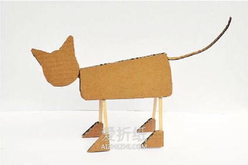 怎么用硬纸板做立体猫的方法- www.aizhezhi.com