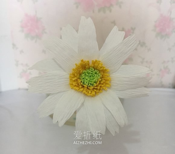 怎么做皱纹纸雏菊的详细图解教程- www.aizhezhi.com