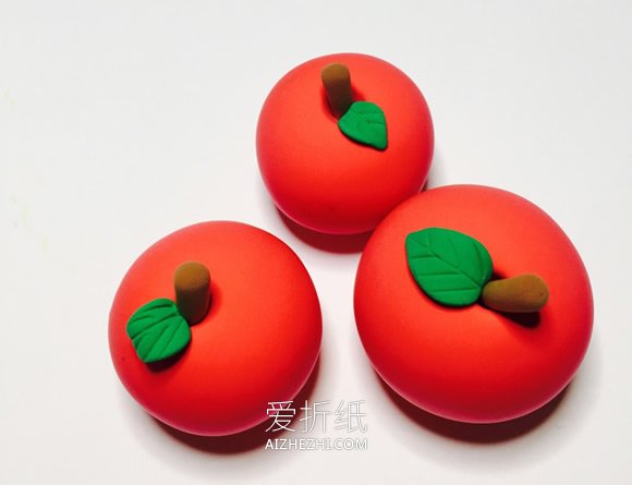 怎么做粘土红苹果的方法图解教程- www.aizhezhi.com